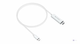 HYPER HD6007WHGL kabel HDMI 2,5 m USB-C HDMI Typu A (Standard) Biały