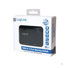 LogiLink UA0216 huby i koncentratory USB 3.2 Gen 1 (3.1 Gen 1) Type-B 5000 Mbit/s Czarny