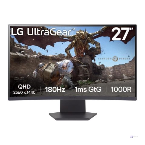 Monitor LG 27" UltraGear 27GS60QC-B VA WQHD 180Hz 2xHDMI DP