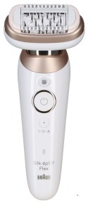 Depilator IPL BRAUN Silk-epil 9-011 3D, praca na sucho i mokro, Biały, Złoto