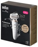 Depilator IPL BRAUN Silk-epil 9-011 3D, praca na sucho i mokro, Biały, Złoto