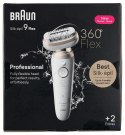 Depilator IPL BRAUN Silk-epil 9-011 3D, praca na sucho i mokro, Biały, Złoto