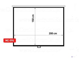 Ekran Maclean MC-594 (sufitowy, ścienny; rozwijane ręcznie; 200 x 150 cm; 4:3; 100,0