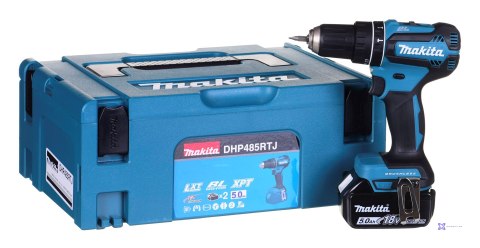 Makita DHP485RTJ wiertło 28500 RPM Zamek centralny 1,5 kg Czarny, Niebieski