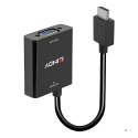 Lindy 38291 adapter kablowy 0,1 m HDMI Typu A (Standard) VGA (D-Sub) Czarny