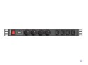 Listwa zasilająca Lanberg PDU-04E04I-0200-IEC-BK (8 x UTE; 2m; kolor czarny)