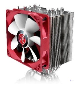 RAIJINTEK Themis Evo Procesor Chlodnica/wentylator 12 cm Metaliczny, Czerwony, Biały