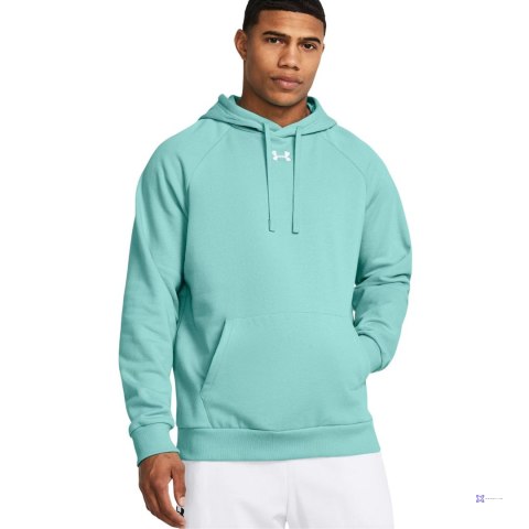 Bluza męska Under Armour Rival Fleece Hoodie miętowa 1379757 482 L