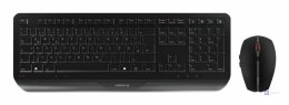 CHERRY JD-7000DE-2 klawiatura Dołączona myszka Dom/Biuro RF Wireless QWERTZ Niemiecki Czarny