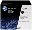 HP 55X zestaw 2 oryginalnych wkładów z czarnym tonerem LaserJet XL