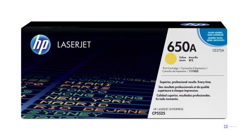 HP 650A oryginalny wkład z żółtym tonerem LaserJet