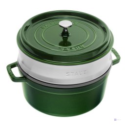 Garnek żeliwny okrągły z wkładem STAUB 40510-603-0 - 5,25 ltr zielony