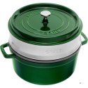 Garnek żeliwny okrągły z wkładem STAUB 40510-603-0 - 5,25 ltr zielony