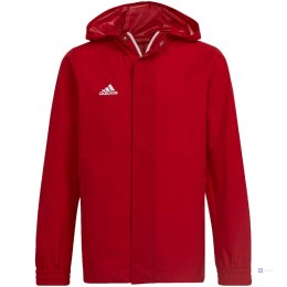 Kurtka dla dzieci adidas Entrada 22 All-Weather czerwona IK4013