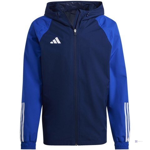 Kurtka męska adidas Tiro 23 Competition All-Weather granatowo-niebieska HK7657