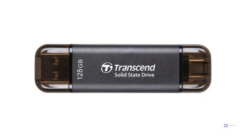 Transcend ESD310C Technologia Thunderbolt 128 GB USB Type-A / USB Type-C USB 3.2 Gen 2x2 Czarny