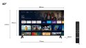 Telewizor TCL 40S5400A 40" LED Full HD Android TV Srebrny (WYPRZEDAŻ)