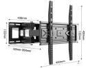 UCHWYT DO TV LED/LCD 32-70" 40KG UY-150 ART reg. pion/poziom 52-350mm