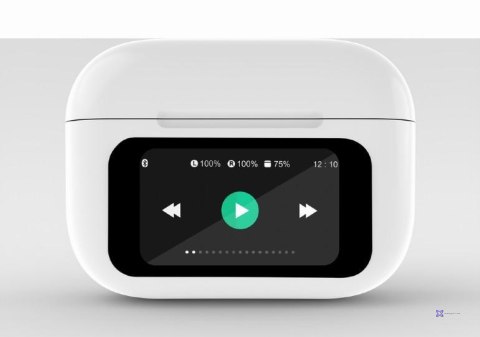 Słuchawki douszne Gembird TWS-LCD-ANC-01-W z mikrofonem białe