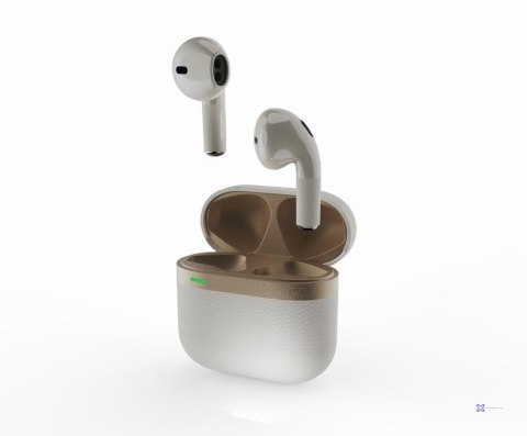 Słuchawki douszne Gembird TWS z mikrofonem biało-złote