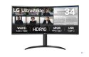 LG 34WR55QK-B monitor komputerowy 86,4 cm (34") 3440 x 1440 px Wide Quad HD Czarny