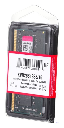 KINGSTON DDR4 SODIMM 16GB 2666MHz CL19 1Rx8