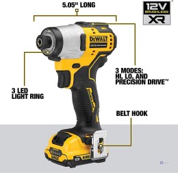 DeWALT DCF801D2-QW wkrętak zasilany/zakrętark udarowy