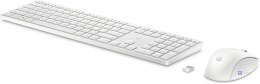 Zestaw klawiatura + mysz HP 650 Wireless Keyboard and Mouse Combo bezprzewodowe białe 4R016AA
