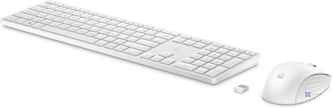 Zestaw klawiatura + mysz HP 650 Wireless Keyboard and Mouse Combo bezprzewodowe białe 4R016AA