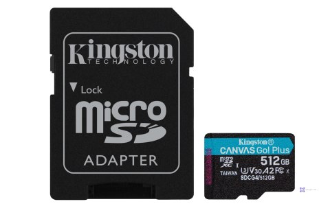 KINGSTON microSDXC Canvas Go Plus 512GB + Adapter