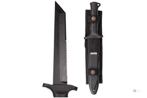 Nóż Mil-Tec German Combat Knife Black 2000 stal 440