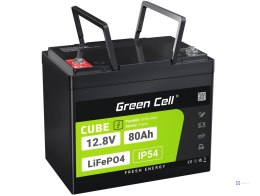 GREEN CELL AKUMULATOR LIFEPO4 CUBE 80AH 12V/12.8V 1024WH LFPGC12V80AH