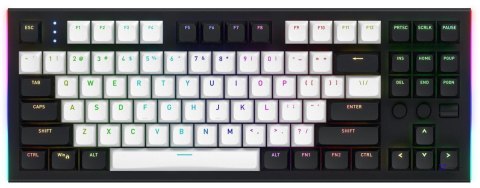 Klawiatura dla graczy Hator Gravity TKL mechaniczna czarna (klawisze czarno-białe)