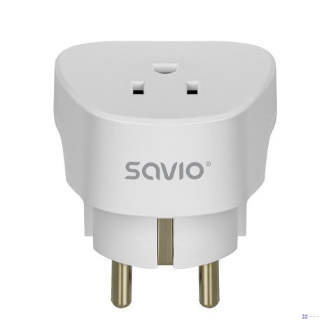SAVIO ADAPTER PODRÓŻNY, GNIAZDO US - WTYK EU AP-01