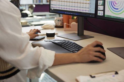 HP Klawiatura ergonomiczna bezprzewodowa + numeryczna 965 7E756AA czarna