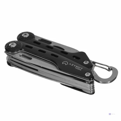 Multitool AZYMUT Turon - 10 narzędzi + karabińczyk +kabura do pasa (H-P224108)