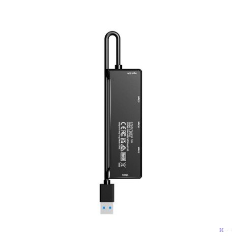UNITEK HUB USB-A 4X USB-A 5 GBPS, CZARNY