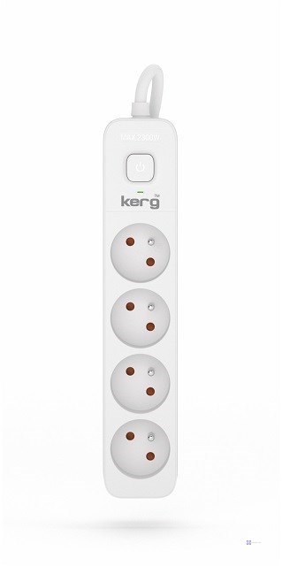 Listwa zasilająca KERG z wyłącznikiem 4 gniazda 1,5m-16A