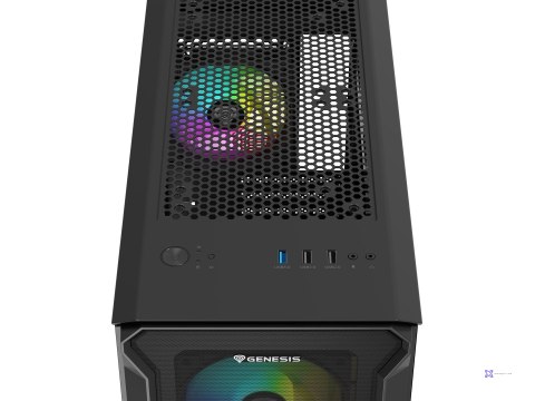 Obudowa NATEC Genesis Irid 503 ARGB NPC-1559 (Micro ATX. Mini ITX; kolor czarny)