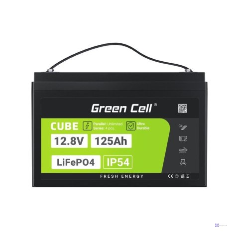 GREEN CELL AKUMULATOR LIFEPO4 CUBE 125AH 12V/12.8V 1600WH LFPGC12V125AH