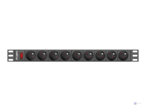 Listwa RACK Lanberg PDU-09E-0300-BK (7 x UTE; 16 A (3680 W); 3m; kolor czarny)