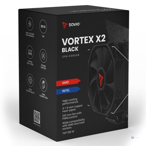 SAVIO CHŁODZENIE CPU VORTEX X2 BLACK