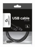 Kabel GEMBIRD CCP-USB2-AMBM-10 (USB 2.0 typu A M - USB 2.0 typu B M; 3m; kolor czarny)