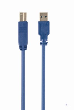 Kabel GEMBIRD CCP-USB3-AMBM-6 (USB 3.0 M - USB 3.0 Typu B F; 1,8m; kolor niebieski)