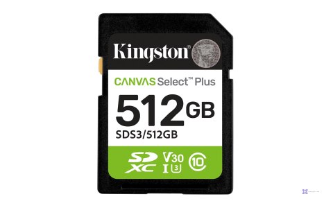 KINGSTON SDXC 512GB Canvas Select Plus Gen3 150MB/s