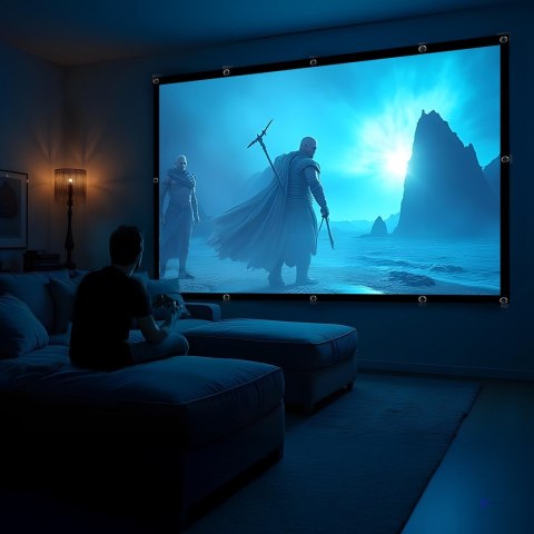 MACLEAN EKRAN PROJEKCYJNY, 150", 300X220CM, OBRAMOWANIE 25MM 4:3, HACZYKI DO NACIĄGU MC-168