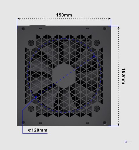 GEMBIRD ZASILACZ KOMPUTEROWY FORNAX POWER 750W 80+ GOLD ATX, 750W, AKTYWNE PFC, 12CM WENTYLATOR