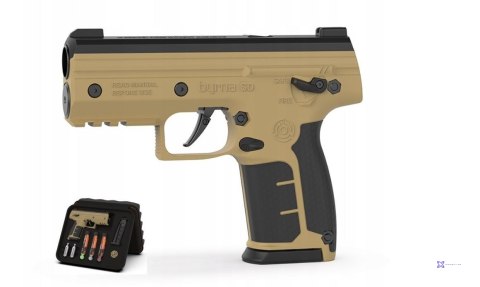 Pistolet na kule gumowe i pieprzowe BYRNA SD TAN k.68 CO2 8g zestaw (SK68300-TAN)