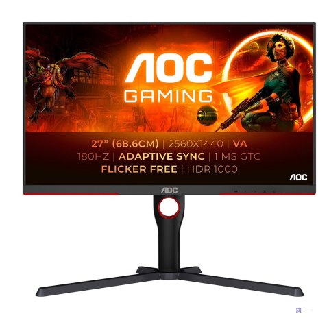 MONITOR AOC LED 27" Q27G3XMN/BK 180Hz
