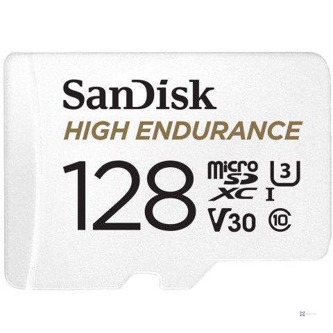 High Endurance microSDXC 128GB V30 z adapterem (rejestratory i monitoring)